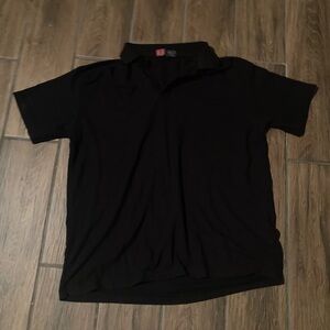 black polo shirt